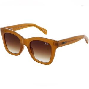 Quay Australia Amber Brown Square Sunglasses